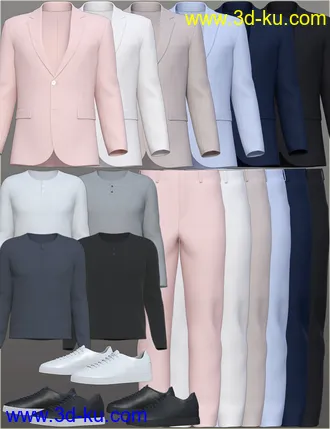 3D打印模型dForce H&C Spring Casual Suits for Genesis 8 Male(s)的图片