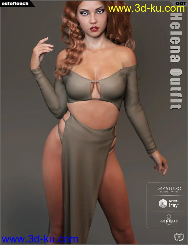 dForce Helena Outfit for Genesis 8 Female(s)模型的图片1