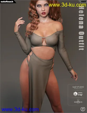 3D打印模型dForce Helena Outfit for Genesis 8 Female(s)的图片