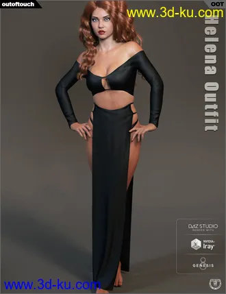 3D打印模型dForce Helena Outfit for Genesis 8 Female(s)的图片