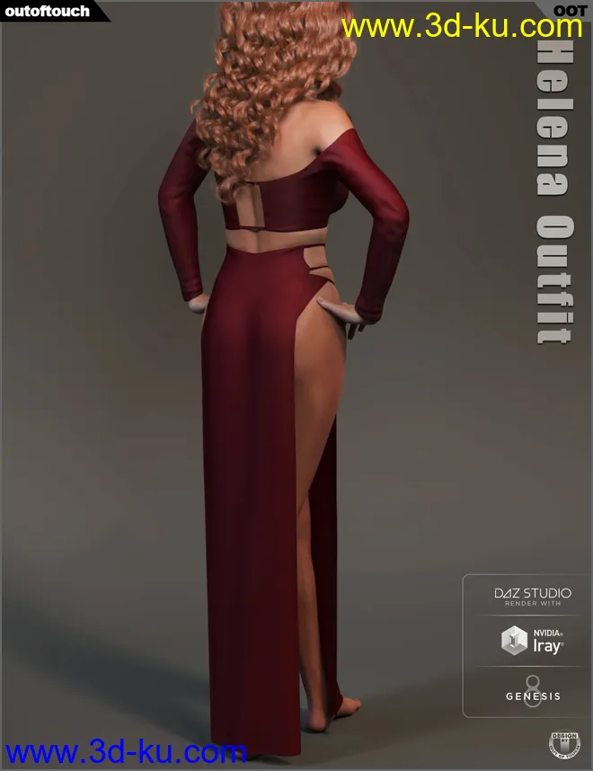 dForce Helena Outfit for Genesis 8 Female(s)模型的图片3