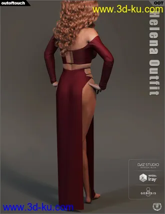 3D打印模型dForce Helena Outfit for Genesis 8 Female(s)的图片