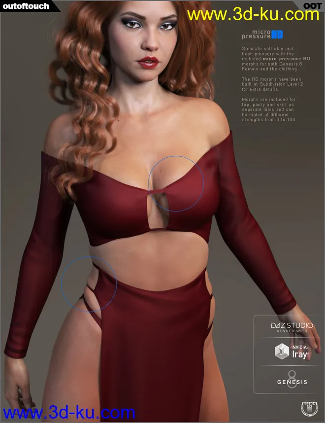 dForce Helena Outfit for Genesis 8 Female(s)模型的图片4