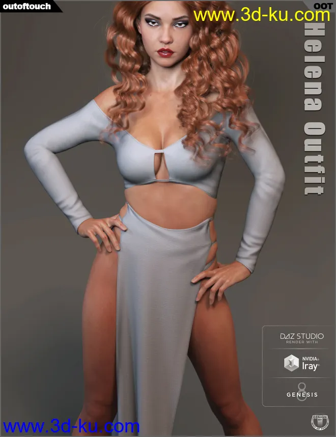 dForce Helena Outfit for Genesis 8 Female(s)模型的图片5