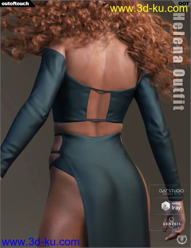 dForce Helena Outfit for Genesis 8 Female(s)模型的图片6