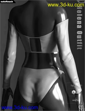 3D打印模型dForce Helena Outfit for Genesis 8 Female(s)的图片