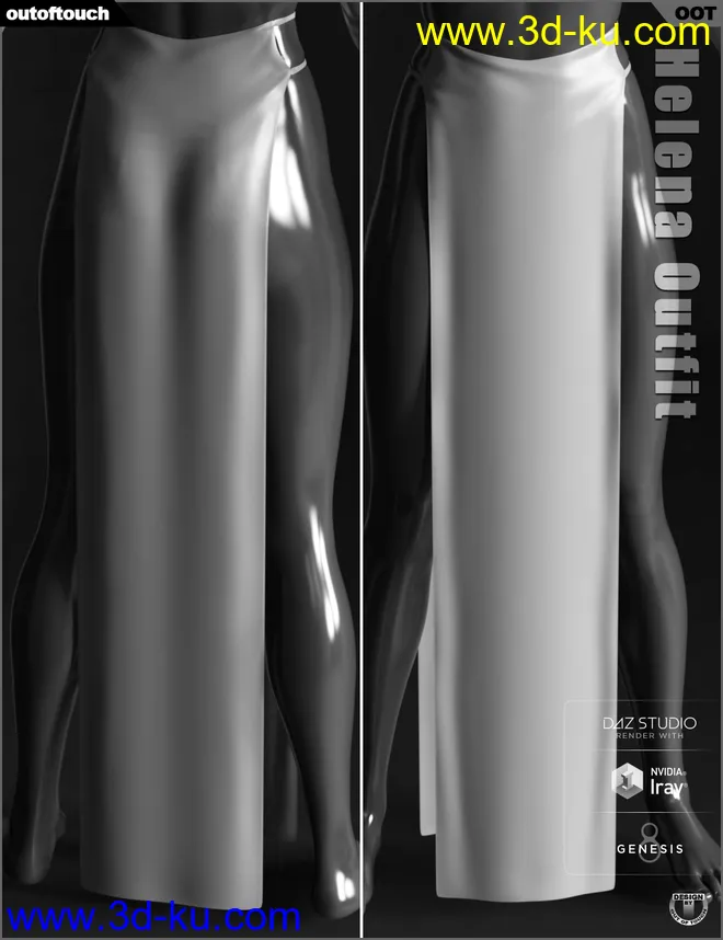 dForce Helena Outfit for Genesis 8 Female(s)模型的图片12