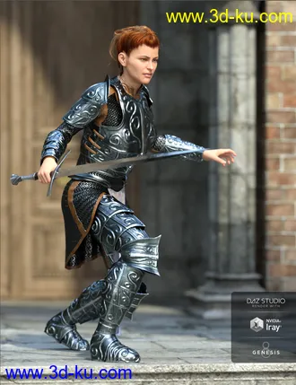 3D打印模型dForce High Paladin for Genesis 8 Female(s)的图片
