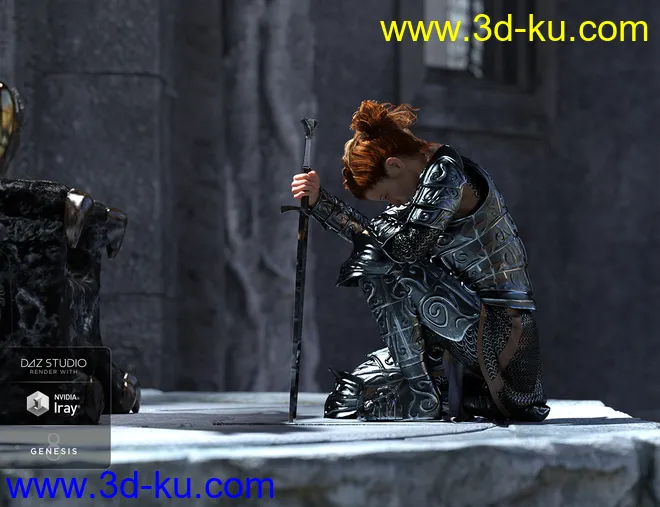dForce High Paladin for Genesis 8 Female(s)模型的图片13