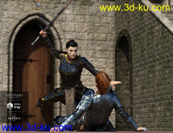 dForce High Paladin for Genesis 8 Female(s)模型的图片14