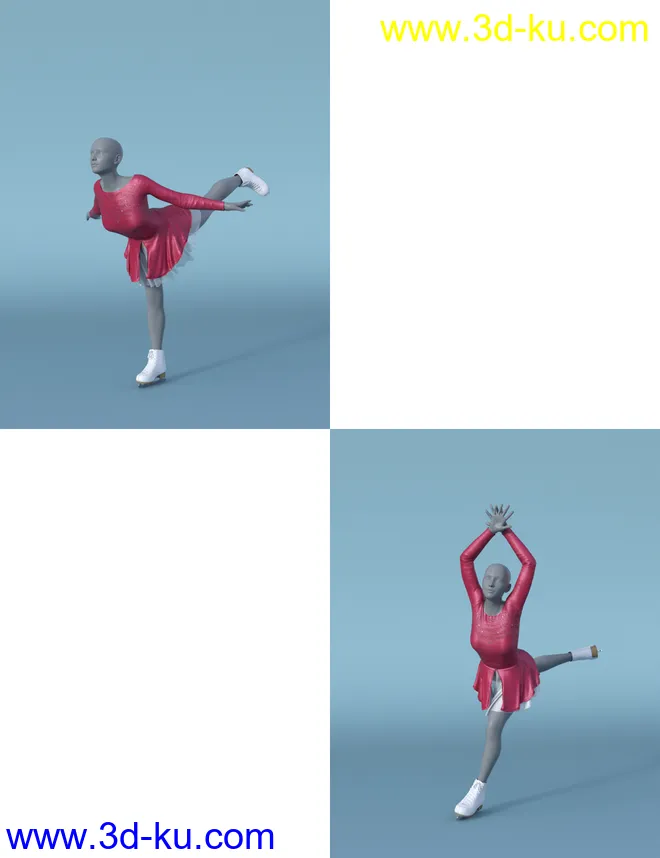 dForce Ice Skating Princess Outfit and Rink for Genesis 8 Female(s)模型的图片14
