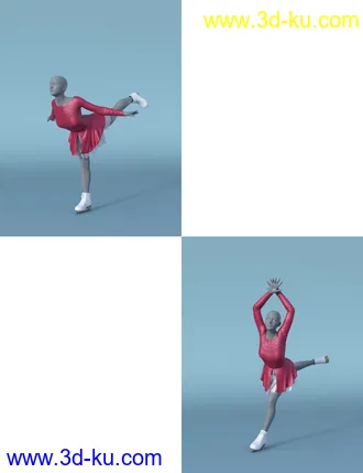 3D打印模型dForce Ice Skating Princess Outfit and Rink for Genesis 8 Female(s)的图片