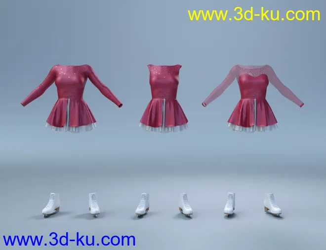 dForce Ice Skating Princess Outfit and Rink for Genesis 8 Female(s)模型的图片15