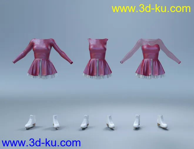 dForce Ice Skating Princess Outfit and Rink for Genesis 8 Female(s)模型的图片16