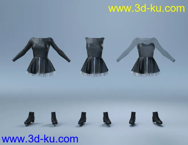dForce Ice Skating Princess Outfit and Rink for Genesis 8 Female(s)模型的图片17