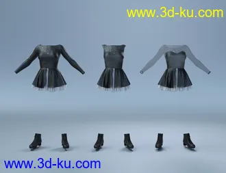 3D打印模型dForce Ice Skating Princess Outfit and Rink for Genesis 8 Female(s)的图片