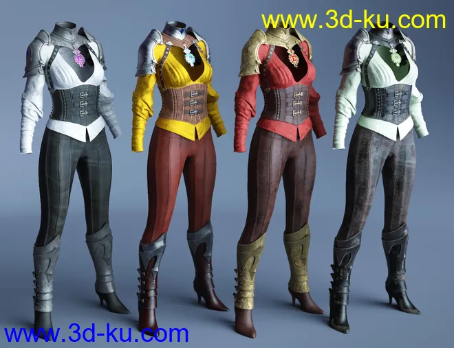 dForce Immortals Outfit Textures模型的图片6