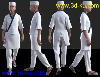 3D打印模型dForce Itamae Outfit for Genesis 8 Male(s)的图片