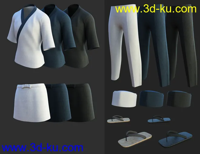 dForce Itamae Outfit for Genesis 8 Male(s)模型的图片4