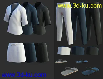 3D打印模型dForce Itamae Outfit for Genesis 8 Male(s)的图片