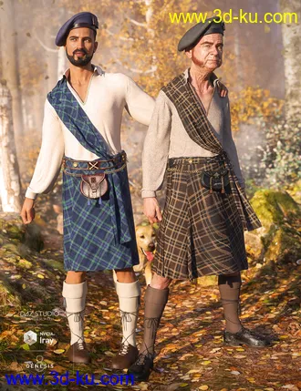 3D打印模型dForce Kilt - The Highlands的图片