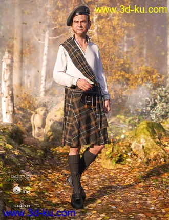 3D打印模型dForce Kilt - The Highlands的图片