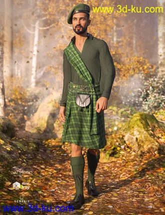 3D打印模型dForce Kilt - The Highlands的图片