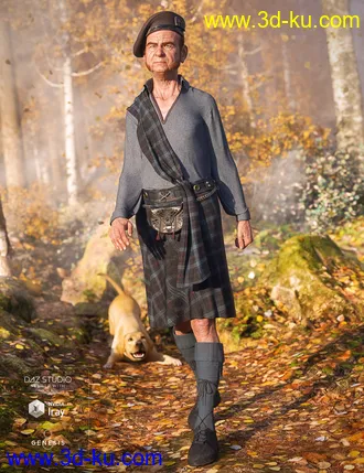 3D打印模型dForce Kilt - The Highlands的图片