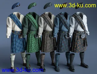 3D打印模型dForce Kilt - The Highlands的图片