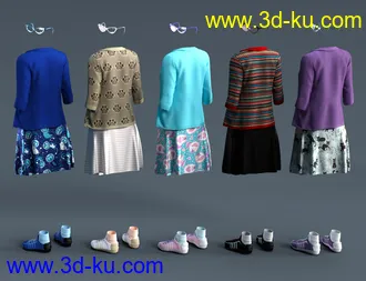 3D打印模型dForce Kitten Dress Textures的图片