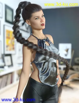 3D打印模型dForce Lea Hair 2 for Genesis 3 and 8 Female(s)的图片