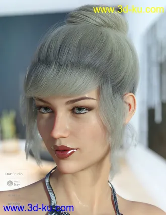 3D打印模型dForce Lea Hair 2 for Genesis 3 and 8 Female(s)的图片