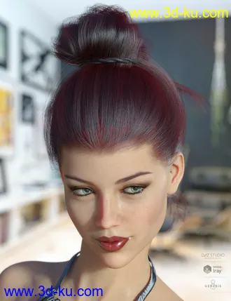 3D打印模型dForce Lea Hair 2 for Genesis 3 and 8 Female(s)的图片
