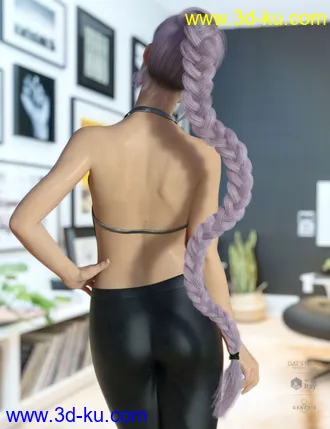 3D打印模型dForce Lea Hair 2 for Genesis 3 and 8 Female(s)的图片
