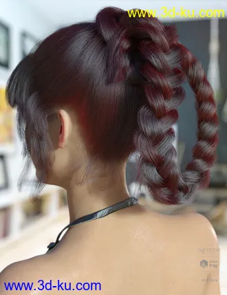 3D打印模型dForce Lea Hair 2 for Genesis 3 and 8 Female(s)的图片