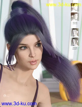 3D打印模型dForce Lea Hair for Genesis 3 and 8 Females(s)的图片