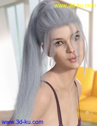 3D打印模型dForce Lea Hair for Genesis 3 and 8 Females(s)的图片