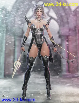 3D打印模型dForce Lightning Archer Outfit and Weapons的图片