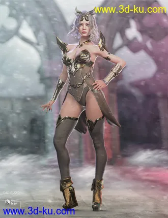 3D打印模型dForce Lightning Archer Outfit and Weapons的图片