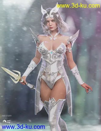 3D打印模型dForce Lightning Archer Outfit and Weapons的图片