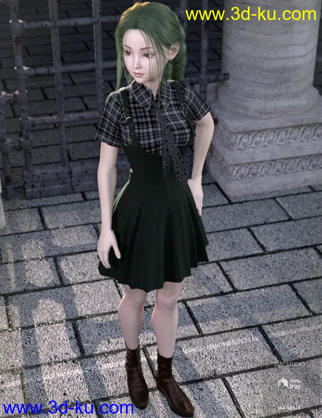 dForce Mana Style Outfit for Genesis 8 Female(s)模型的图片1