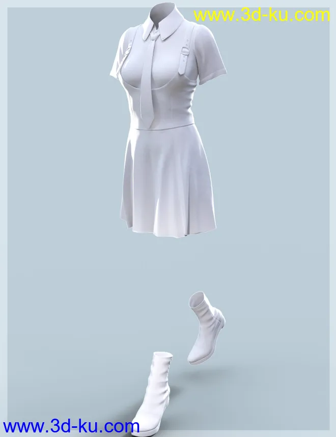 dForce Mana Style Outfit for Genesis 8 Female(s)模型的图片5