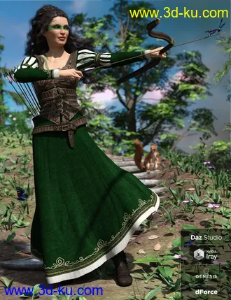 3D打印模型dForce Meadow Whispers Outfit for Genesis 8 Female(s)的图片