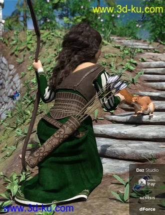 3D打印模型dForce Meadow Whispers Outfit for Genesis 8 Female(s)的图片