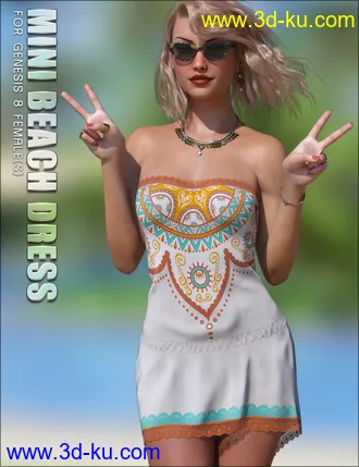 3D打印模型dForce Mini Beach Dress Genesis 8 Females的图片