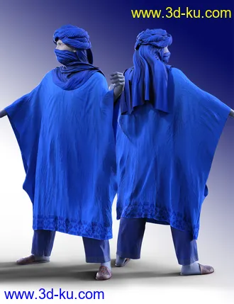 3D打印模型dForce Moroccan Blue Man Outfit for Genesis 8 Male(s)的图片