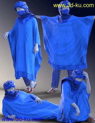 3D打印模型dForce Moroccan Blue Man Outfit for Genesis 8 Male(s)的图片