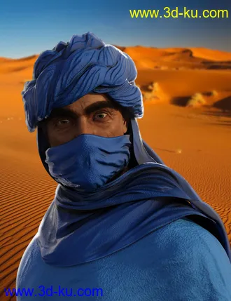 3D打印模型dForce Moroccan Blue Man Outfit for Genesis 8 Male(s)的图片