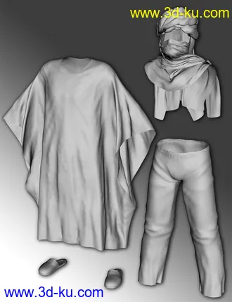 3D打印模型dForce Moroccan Blue Man Outfit for Genesis 8 Male(s)的图片