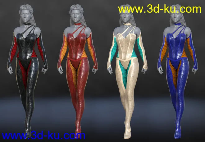 dForce Mosaic Outfit Addon for Genesis 8 Female(s)模型的图片3